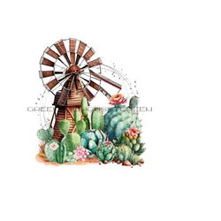 Cactus & Succulents Clipart - Desert digital download - Western image -  Sublimation PNG - Printable JPG - Digital Download