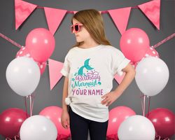 Birthday Mermaid Shirt PNG, Custom Birthday Girl Shirt PNG, Birthday Shirt PNG, Girls Birthday Party Shirt PNG, Birthday
