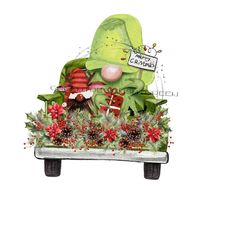 Holiday Gnomes Png for Sublimation- Christmas Elf - Vintage Truck -Christmas Clipart PNG -Digital Download