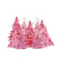 Holiday Pink Christmas Tree PNG for Sublimation - Pretty in Pink Christmas Tree Clipart - Digital Download