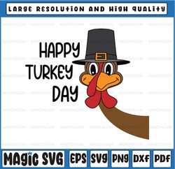 Happy Turkey Day svg, Turkey svg, Thanksgiving svg, Thanksgiving Day svg, Svg Png Dxf, Print, Cut File, Digital Download