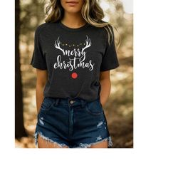 Reindeer Merry Christmast Shirt, cute christmas Shirt, Reindeer Merry shirt, holiday apparel, iPrintasty Christmas