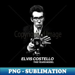 official elvis costello classic graphic print womens - high-resolution png sublimation file - unlock vibrant sublimation designs