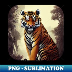Tiger - Retro PNG Sublimation Digital Download - Capture Imagination with Every Detail