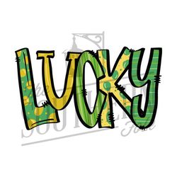 Hand Drawn Lucky Saint Patricks Day PNG File, Sublimation Design, Digital Download, Saint Patricks Day