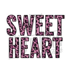Cheetah Sweet Heart PNG File, Sublimation Design, Digital Download, Valentine's Day