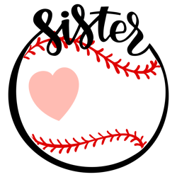 Baseball Sister Svg, Baseball Svg, Baseball Monogram Svg, Crossed Baseball Bats. Vector Cut file for Cricut, Silhouette