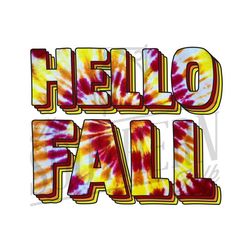 Hello Fall PNG File, Sublimation Design, Digital Download, Sublimation Designs Downloads