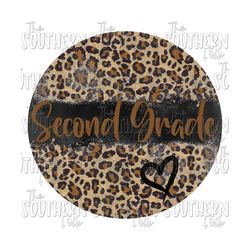 Cheetah Second Grade PNG File, Sublimation Design, Digital Download, Sublimation Designs Downloads, Sublimation Designs, Back To School, CE