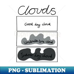 Cloud Types - Funny - Creative Sublimation PNG Download - Enhance Your Apparel with Stunning Detail