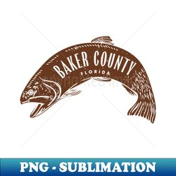 Baker County Florida Fish - Brown - Aesthetic Sublimation Digital File - Stunning Sublimation Graphics