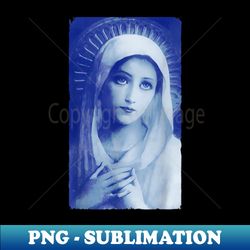 Holy Mother Mary Mother of Jesus Vintage Catholic Art - Elegant Sublimation PNG Download - Stunning Sublimation Graphics