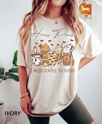 Hocus Pocus Estheticians Need Coffee To Focus Shirt Png, Esthetician Coffee T-Shirt Png, Hocus Pocus T-Shirt Png,  Comfo