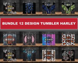 Bundle 12 Design Tumbler Harley, Harley Png, Tumbler Bundle Design, Sublimation Tumbler Bundle, 20oz Skinny Tumbler 03