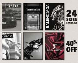 Luxury Brands Digital Poster, Trendy Printable With Logo, Fashion Luxury Digital Download 42