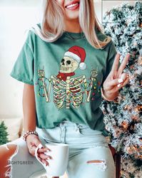 Skeleton Christmas Shirt Png, funny christmas Shirt Png, Christmas Lights Skeleton T-Shirt Png,  Merry ChristmasChristma
