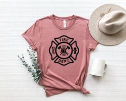 Firefighter, Fire Depertman Logo Shirt Png, Fire Fighter Academy Gifts For Fireman,Fire Dept Truck Garment Gift, Fathers