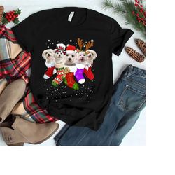 Maltese Dog Sock Christmas Santa Hat t shirt, Christmas Maltese Dog Sweatshirt, Maltese Dog Merry Christmas Sweatshirt H