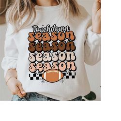 TouchDown Season PNG, Repeated Letters Png, Football PNG, Football t-shirts, football mom, sublimation design,Football clipart,Love football