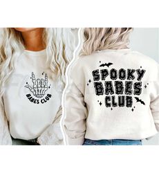 Spooky Babes Club Svg, Skeleton Spooky Halloween Family, Witch SVG, Spooky Monster Bundle Instant Download Svg, Png, Dxf