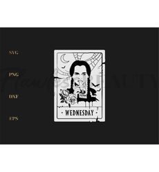 Wednesday Addams Tarot Cards Svg Png, Horror Characters, Addams family cut file, Svg, Png, Dxf, Eps