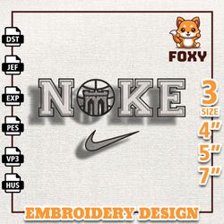 nike brooklyn nets embroidery design, nba basketball embroidery design, machine embroidery design, instant download