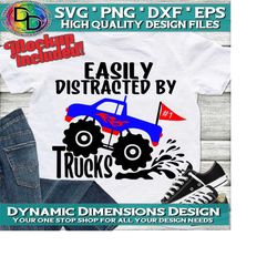Easily Distracted, Monster Truck SVG, Cricut svg, Monster Truck Shirt, Monster Truck, Boy, Monster Truck