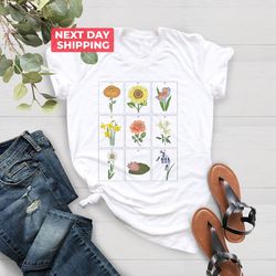 Flower Shirt PNG, Gift For Her, Flower Shirt PNG Aesthetic, Floral Graphic Tee, Floral Shirt PNG, Flower T-Shirt PNG, Wi