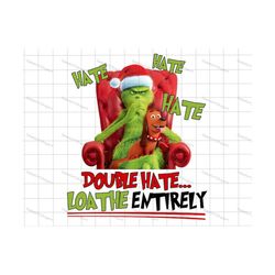Double Hate Funny Christmas Png, Merry Christmas Png, Xmas Png, Santa Hat Png, Santa Claus Png