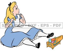 Alice in Wonderland Svg, Alice Svg, Cartoon Customs SVG, EPS, PNG, DXF 44