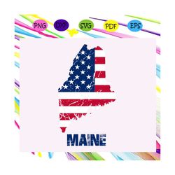 Maine state flag,independence day svg,american flag, happy 4th of july svg,patriotic svg, independence day gift,For Silh