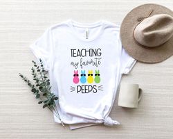 Teaching My Favorite Peeps, Easter Teacher Shirt Png, Womens Easter Shirt Png, Easter Day, Easter Shirt Png For Teacher,