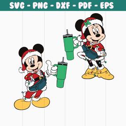 Funny Mickey Minnie Mouse Christmas Stanley SVG Download