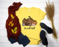 Its Fall Yall Shirt Png - Fall Shirt Png - Pumpkin Shirt Png - Cute Fall Shirt Png - Leopard Print Pumpkin Shirt Png - F