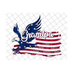 Personalized Grandpa American Flag Png, Grandpa Usa Flag, Father's Day Gift, Happy 4th July, American Eagle Png, Man Myth Legend Sublimation