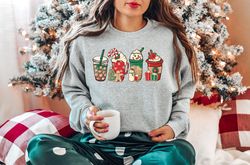 Christmas Coffee SweatShirt Png, Christmas SweatShirt Png, Christmas Shirt Png, Coffee Lover Gift Worker Winter Christma