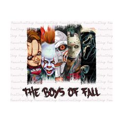 The Boys Of Fall PNG, Horror Characters Png, Halloween Horror Movies Png, Groovy Sublimation, Spooky Vibes Png, Halloween Friends Png