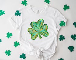 Cute St Patricks Four Leaf Clover Shirt Png,Watercolor St Patrick TShirt Png,Vintage Retro St Patricks Day,Shamrock Swea