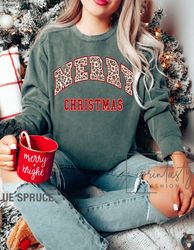 Merry Christmas Leopard sweater, vintage Christmas sweatshirt, Christmas sweatshirt, iPrintasty Christmas, Merry Christm