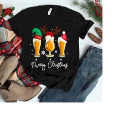 Reinbeers Funny Reindeer Beer Christmas Drinking Xmas Gift T-Shirt, Christmas Sweatshirt Tee Hoodie