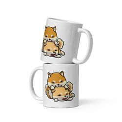 Beige Cute Puppy Dog 11oz White Ceramic Mug Coffee Tea Lover Gift Home Living Office, Gift for