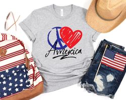 America Love Shirt PNG, Love America Shirt PNG, America Shirt PNG, 4th of July Shirt PNG, Independence Day Shirt PNG, 4t