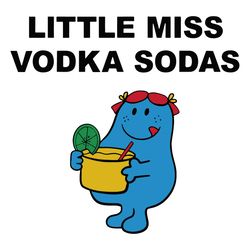 Little Miss Vodka Sodas Sticker SVG, Roger Hargreaves SVG