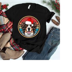 Bernese Mountain Dog Vintage Christmas T Shirt,Christmas Bernese Mountain Dog Sweatshirt, Bernese Mountain dog Sweatshir