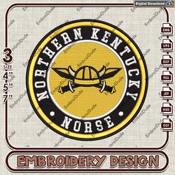 NCAA Logo Embroidery Files, NCAA Northern Kentucky Embroidery Designs, Northern Kentucky Norse Machine Embroidery Design