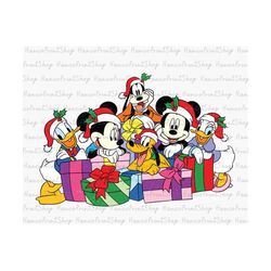 Retro Merry Christmas PNG, Mouse And Friends Png, Christmas Squad, Christmas Friends Png, Xmas Holiday, Holiday Season, Cute Christmas Png