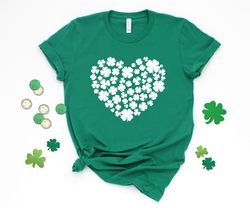 Shamrock And Hand Drawn Heart St Patty Day Shirt Png,St. Patricks Day Shirt Png,Four Leaf Clover,Shamrock Shirt Pngs,Pat