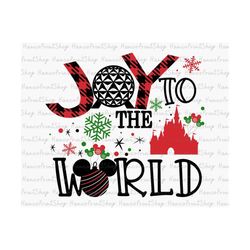 Joy To The World SVG, Joy Christmas Svg, Merry Christmas SVG, Christmas  Castle Svg, Christmas Mouse,  Holiday Season, Svg Cut Files