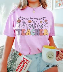 Teacher Shirt Png, teach them love them watch them grow T-Shirt Png,  Back to School Teacher Appreciation, Gift For Teac