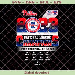 Phillies 2023 National League Champions SVG Download
